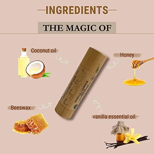 Chapstick Lip Balm Lip Moisturizer For Dry & Chapped Lips 100% Organic Lip Balm For Soft And Shiny Lips Cute And Portable Lip Care Balm for Kids and Women's With Bamboo Packaging (Peppermint)