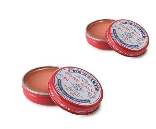 C.O. Bigelow All Purpose Classic Rose Salve Lip Balm, .8 Oz (22g) Tin, 2 Pack