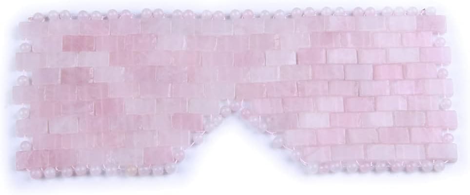 Natural Gemstone Jade Sleep Mask, Rose Quartz Eye Mask, Anti-Aging Hot or Cold Using Stone Eye Mask