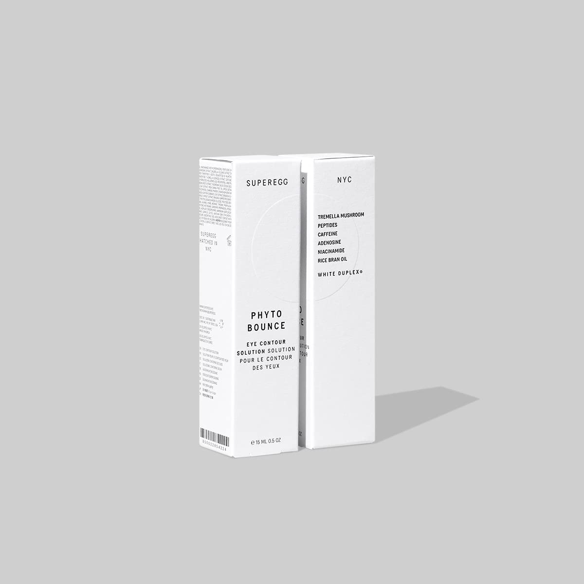 SUPEREGG Phyto Bounce Eye Contour Solution: For vibrancy and restoration. Concentrated solution cream with Tremella Mushroom and Peptides. 15ML / 0.5 FL OZ