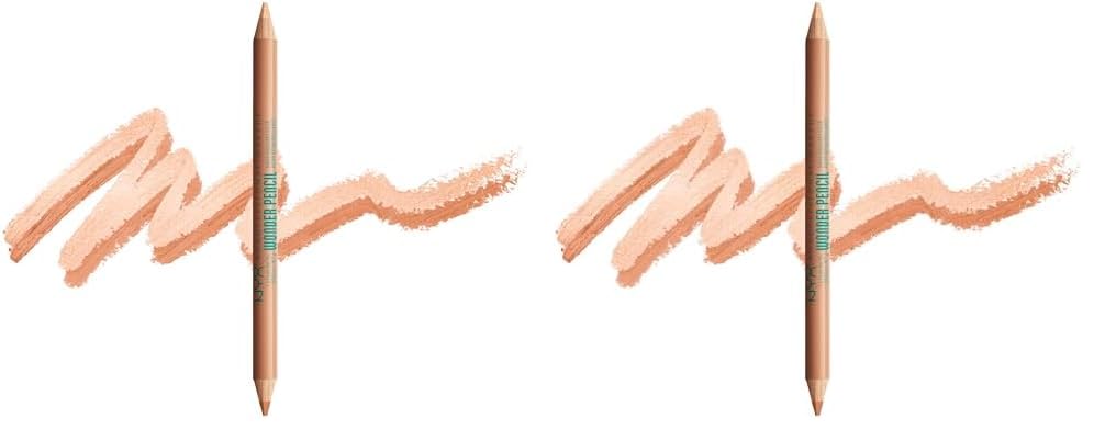 NYX PROFESSIONAL MAKEUP Wonder Pencil, Multi-Use Micro Highlighter & Concealer Stick - Warm Deep (Pack of 2)