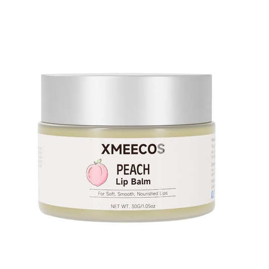 Beeswax lip balm with rose and jasmine, kiwi, strawberry, peach, cherry extract bee friendly 100% Natural for men and women, cruelty free moisturizing (30 Grams, Peach)