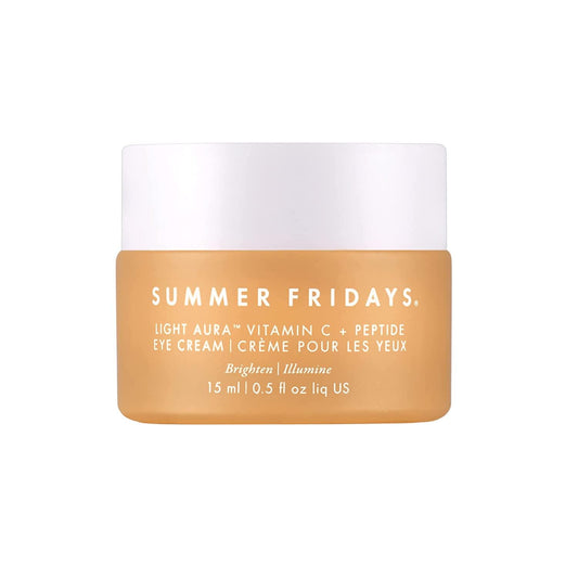 Summer Fridays Light Aura Vitamin C + Peptide Eye Cream - Brightening Eye Cream with an Illuminating and Hydrating Formula (0.5 Fl Oz)