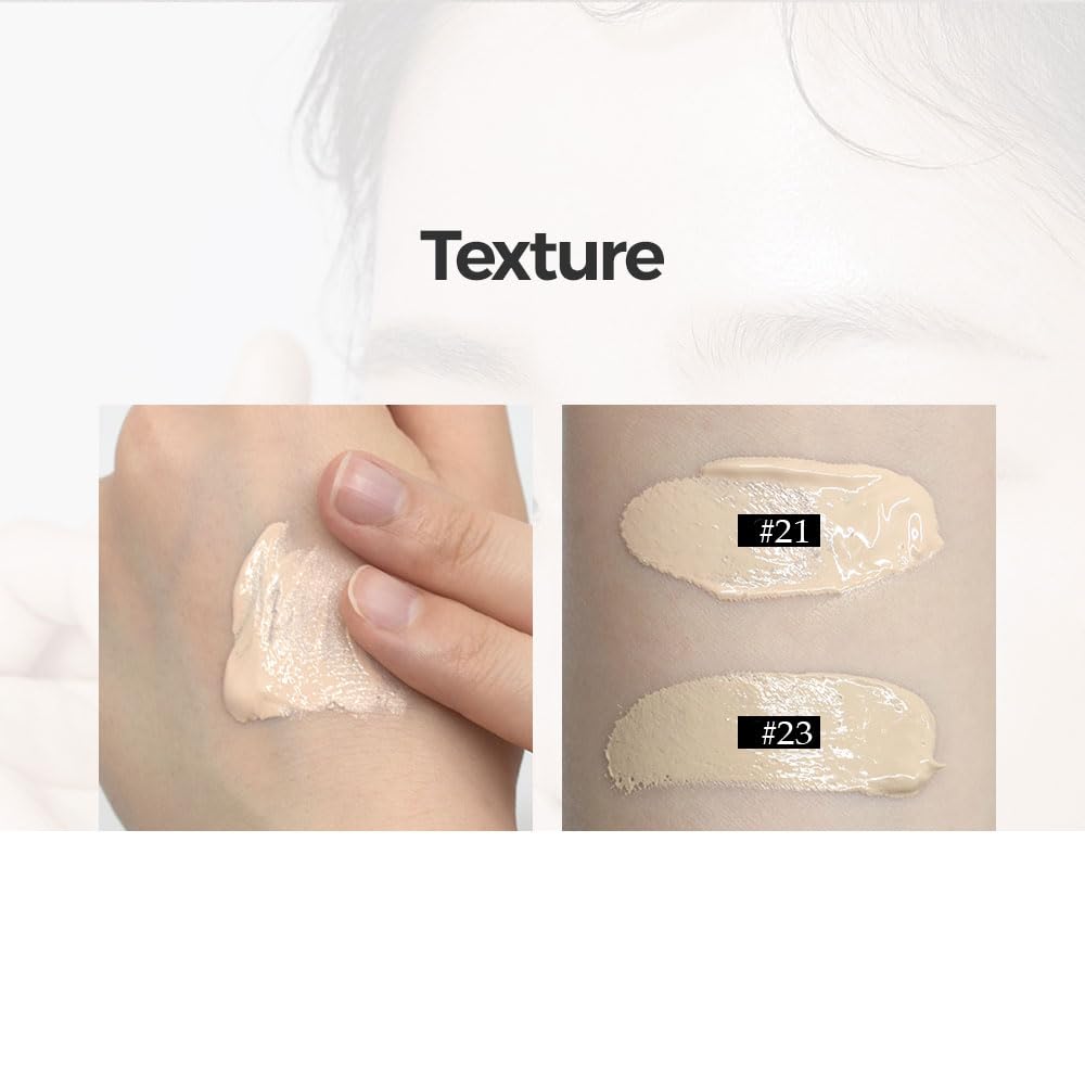 PS.PRETTYSKIN Collagen foundation for women, Long-Lasting Perfect Cover UV protection SPF15, Korean makeup with Titanium Dioxide 100ml/3.38fl.oz. (#21)