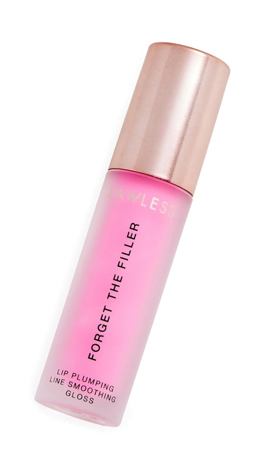 Lawless Forget the Filler Lip Plumping Line Smoothing Gloss - Daisy Pink - Premium Volumizing Lip Gloss with Natural Ingredients Designed to Plump, Firm, and Hydrate Lips 0.11 oz