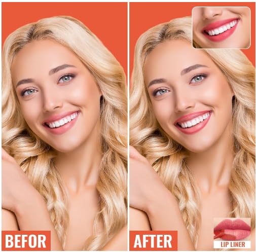 2pcs Lip Stain Peel Off - Lip Liner Stain Long Lasting Waterproof,2-in-1 Lip Liner with Tweezer Nude Matte,Non-Stick Cup,Highly Pigmented,Natural Finish,Stay On All Day,Perfect for Gift (Mauve+Rose)