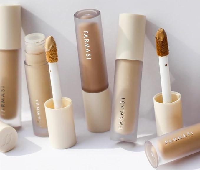FARMASI Vfx Pro Liquid Concealer Makeup, All-in-one Full Coverage, Highly Pigmented Concealer for All Skin Type, Hide Shadows & Imperfections, Enhance Skin Fullness Foundation Concealer 0,24 Fl Oz C06
