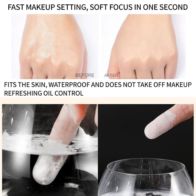 2PCS Loose Face Powder, Oil Control Minimizes Pores and Fine Lines, Loose Baking Face Setting Powder Makeup, Oil Control Soft Focus Effect Make Up, Matte Ultra Flawless Finish(04# Natural)