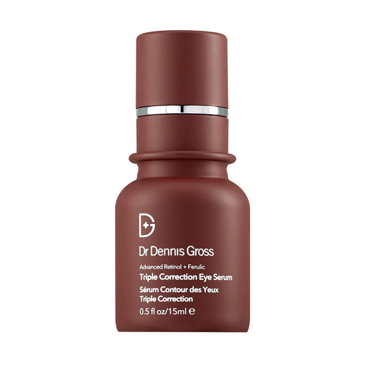 Dr. Dennis Gross Advanced Retinol + Ferulic Triple Correction Eye Serum | Firm Skin, Boost Hydration, and Reduce the Look of Wrinkles & Crepiness | 0.5 oz