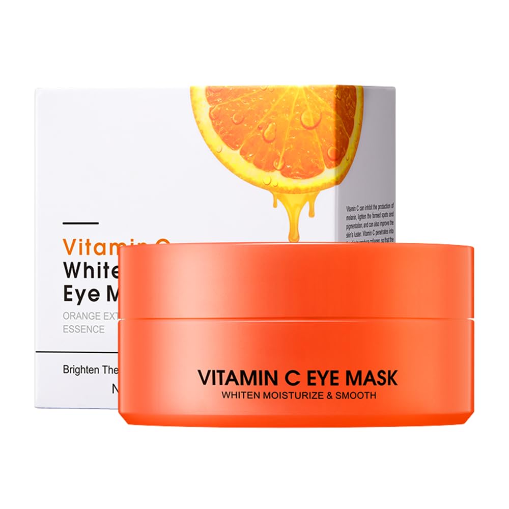 Under Eye Patches - 30 Pairs Vitamin C Eye Mask for Puffy Eyes & Dark Circles Treatments, Reduce Under Eye Bags and Smooth Wrinkles, Eye Skin Care Pads With Hyaluronic (Vc)