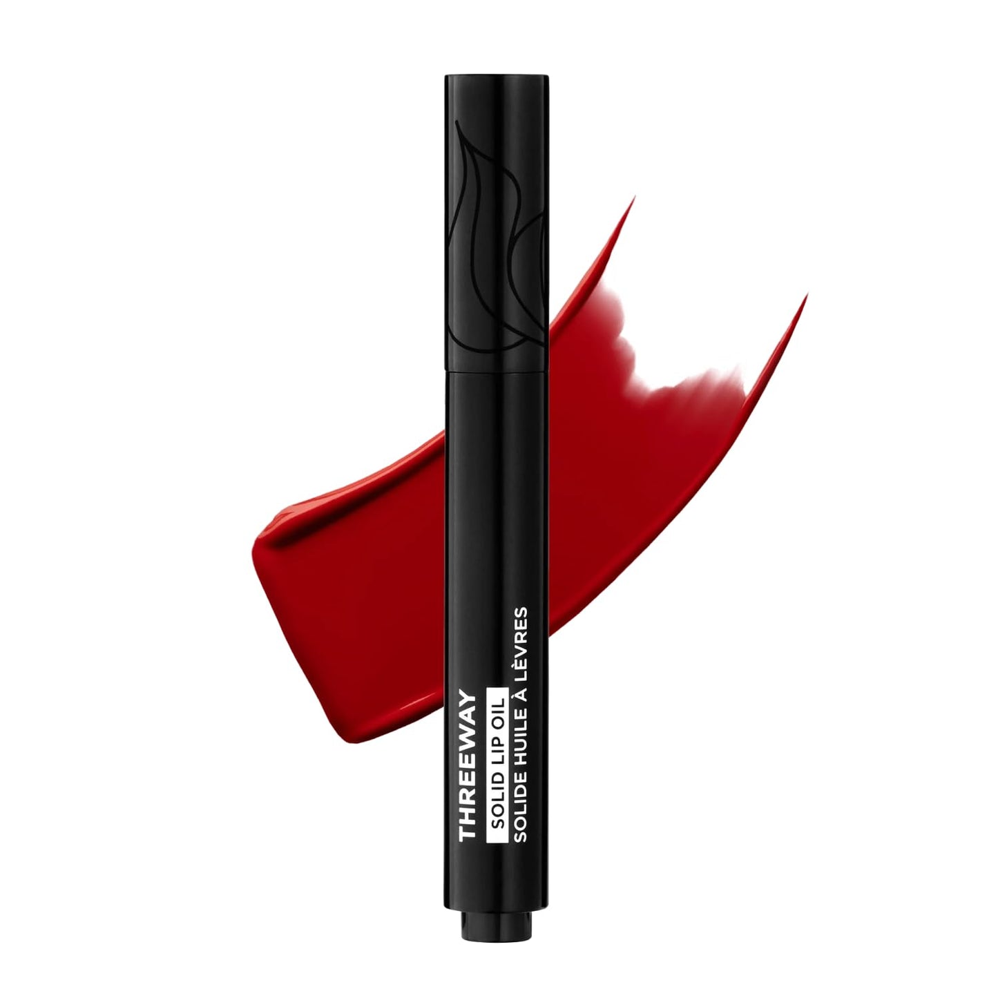 Deck of Scarlet Threeway Solid Lip Oil, Vegan Formula With Hyaluronic Acid and Hydrating Oil Blend, Glossy Finish - Scarlett Passion