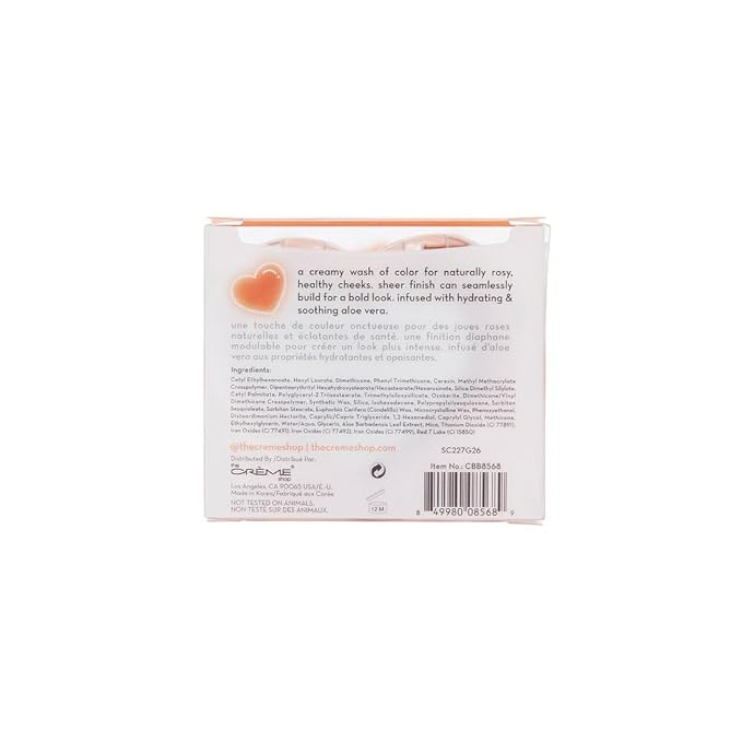 The Creme Shop Crรจme Blush Balm: Dewy Color Perfection with Aloe Vera. Buildable, Long-lasting, Easily Blendable for Naturally Rosy Cheeks. Embrace the Glow โ LoveStruck