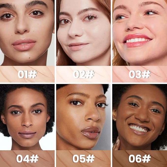 1 Pack Liquid Foundation Cream for Face Makeup,Durable Full Coverage Matte Concealer Make Up,Oil Control & Waterproof Base Primer -0.35 Fl.Oz (02#)