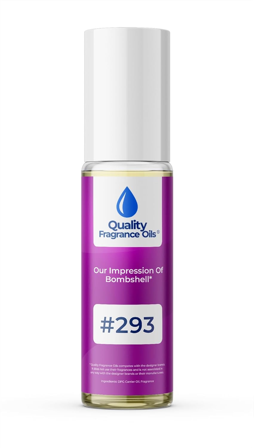 Quality Fragrance Oils' Bombshell Impression #293 | Long-Lasting Perfume Oil, Alcohol-Free, Strong Scent, 10ml Roll-On | Affordable Alternative to Designer Fragrances