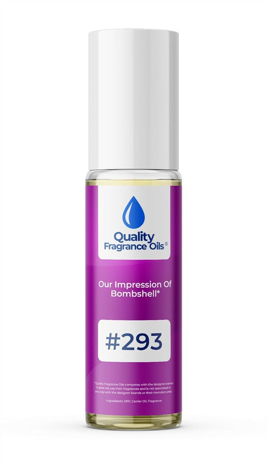 Quality Fragrance Oils' Bombshell Impression #293 | Long-Lasting Perfume Oil, Alcohol-Free, Strong Scent, 10ml Roll-On | Affordable Alternative to Designer Fragrances
