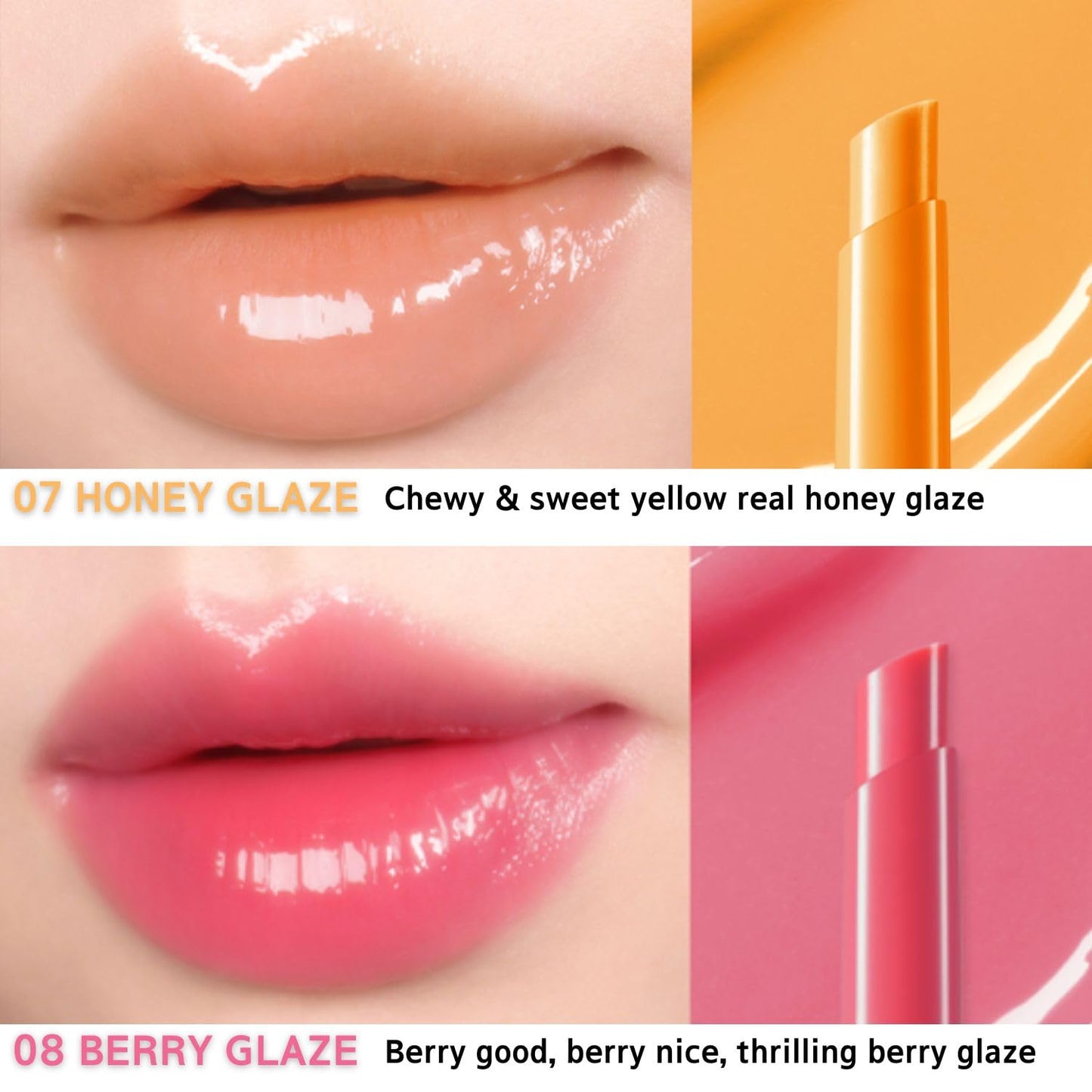 BBIA Over Glaze Stick - Lip Plumping Gloss Melting Balm Lipstick, Intensive Volume Up, High Shine & Glossy, Ultra Watery Moisturizing & Volumizing, Glowy Texture, Korean Lip Makeup (07 HONEY GLAZE)
