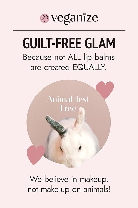 Veganize Collagen Lip Glass Balm | Hydrating Lip Balm in 9 Vibrant Colors | Moisturizing Lip Care Infused with Collagen Jelly Magic | No Animal Trial Lip Balm 0.06 oz (N0. 4 Light Peach)