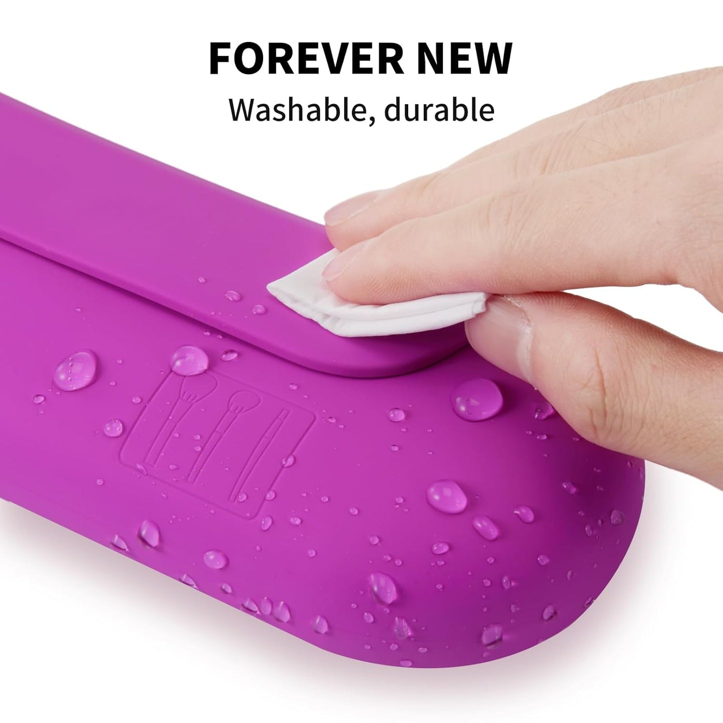 Silicone Makeup Brush Holder Travel Cosmetic Bag:Soft Portable Cosmetic Face Brushes Holder with Upgrade Anti-Fall Out Magnetic Closure, Large Travel Makeup Brush Case - Bright Pink