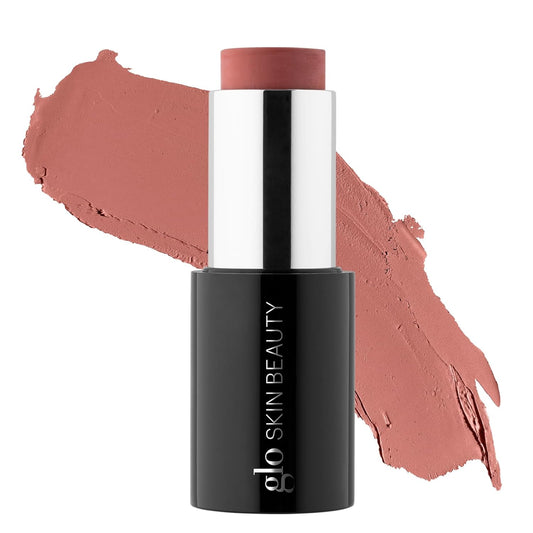 Glo Skin Beauty Cream Blush Stick (Bliss) | 3-in-1 Multitasking Long-Wear Cheek, Lips + Lids Stick | Packed with Skincare Benefits