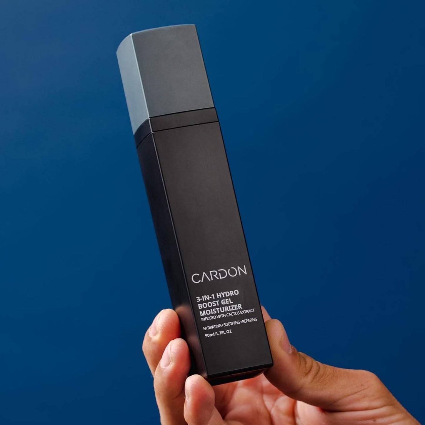 Cardon Mens PM Nighttime Skincare Set | Clay Face Wash Cleanser, 100ml + Repairing Hydro Boost Gel Moisturizer, 50ml | Made with Cactus Extract | Oily, Dry, or Sensitive Skin Type