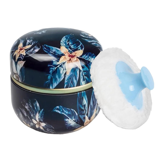 Body Powder Puff and Container, 3.35" Portable Dusting Powder Container with Soft Puff Loose Powder Case Box Jar with Lids for Baby Women Home and Travel Use