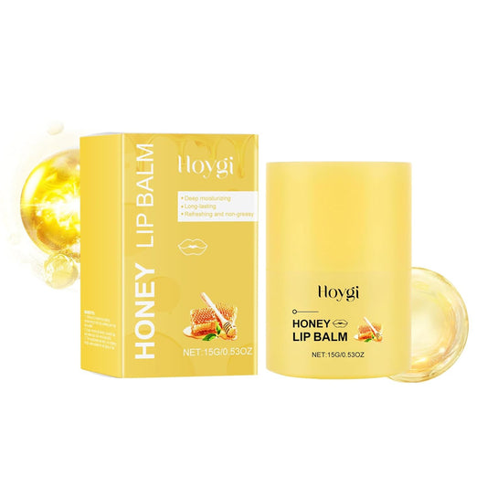 Honey Lip Balm, Propolis Long Lasting Hydrating Lip Butter & Mask, Overnight Nourishing Care, Gentle Exfoliation, Non-sticky Fresh Texture