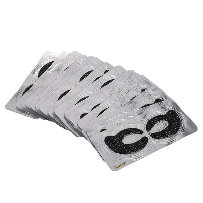 20 Pairs Eye Hyaluronic Acid Eyes Patches for Dark Circle, Puffy Eyes, Wrinkles, Eye Bags, Puffiness Bamboo Charcoal Eye Skin Care Pads Anti-aging