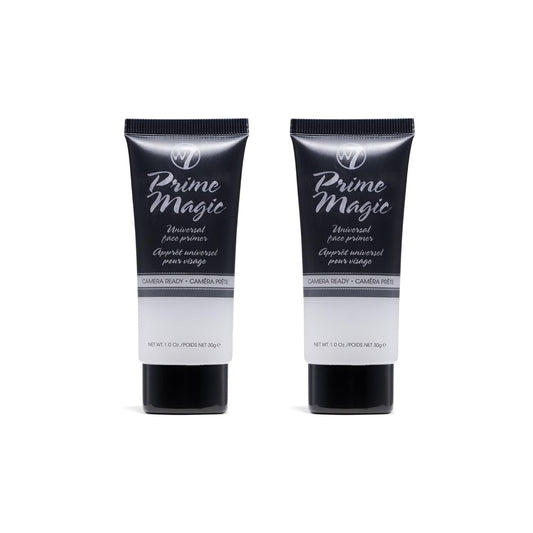 W7 Prime Magic Face Primer - Clear Makeup Base Priming Formula For Flawless Skin - Vegan Makeup - 2 Pack