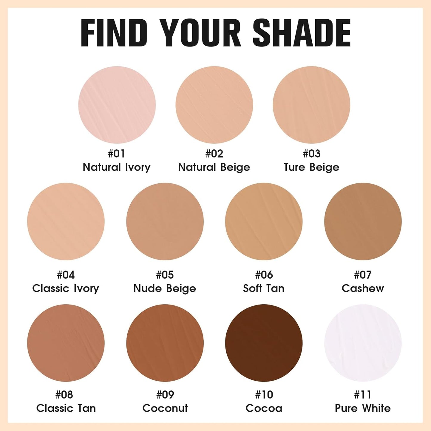 UCANBE Matte Liquid Foundation with Brush, Serum Foundation Face Makeup with Hyaluronic Acid, Medium to Full Coverage Waterproof Oil Control Longwear, for Mature Skin, Natural Ivory, 1 fl. oz.