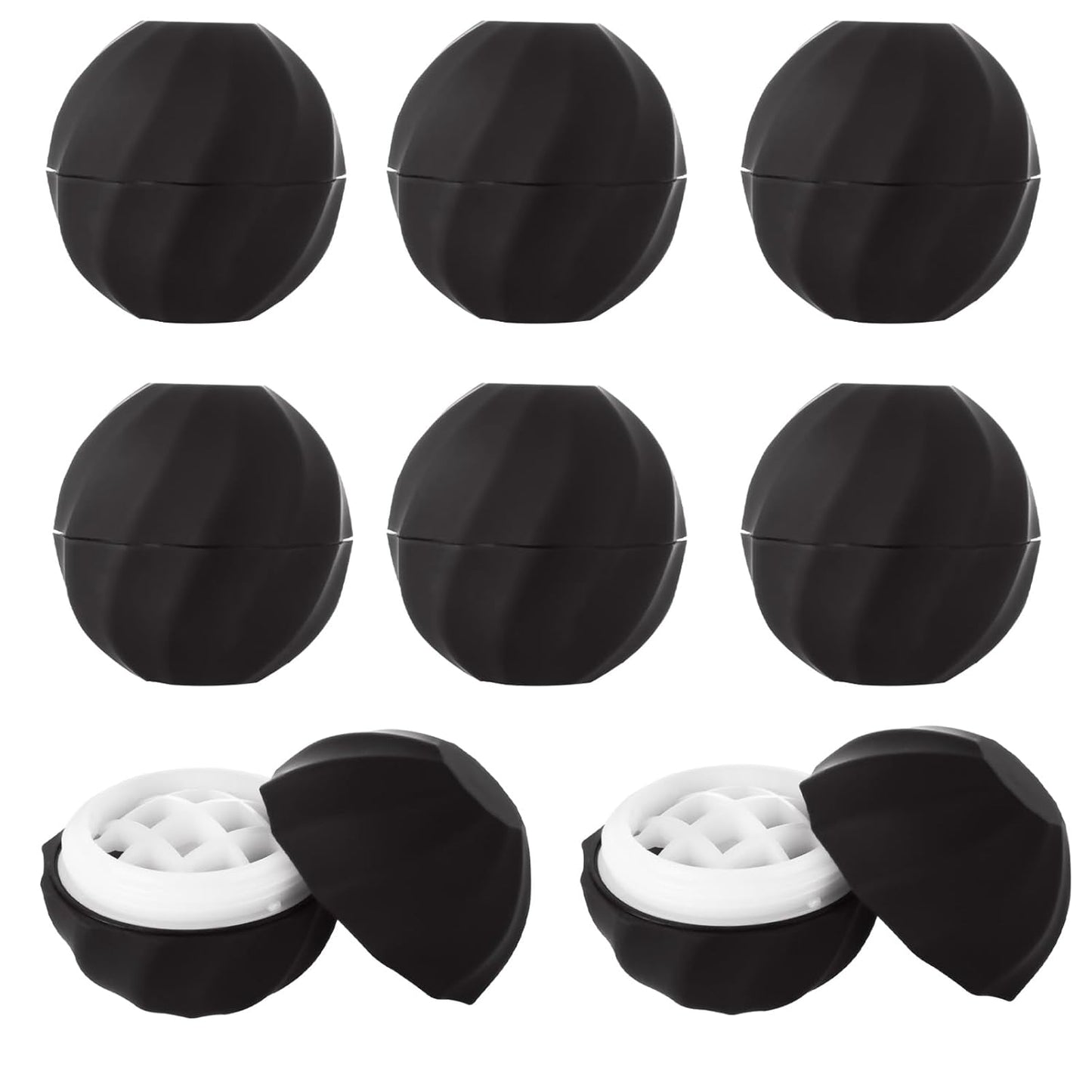 30 PCS Sphere Lip Balm Containers, 0.25 oz Lip Balm Containers Empty, Refillable Screw Cap Empty Lip Balm Tubes for Make Natural Lip Balm Lip Care