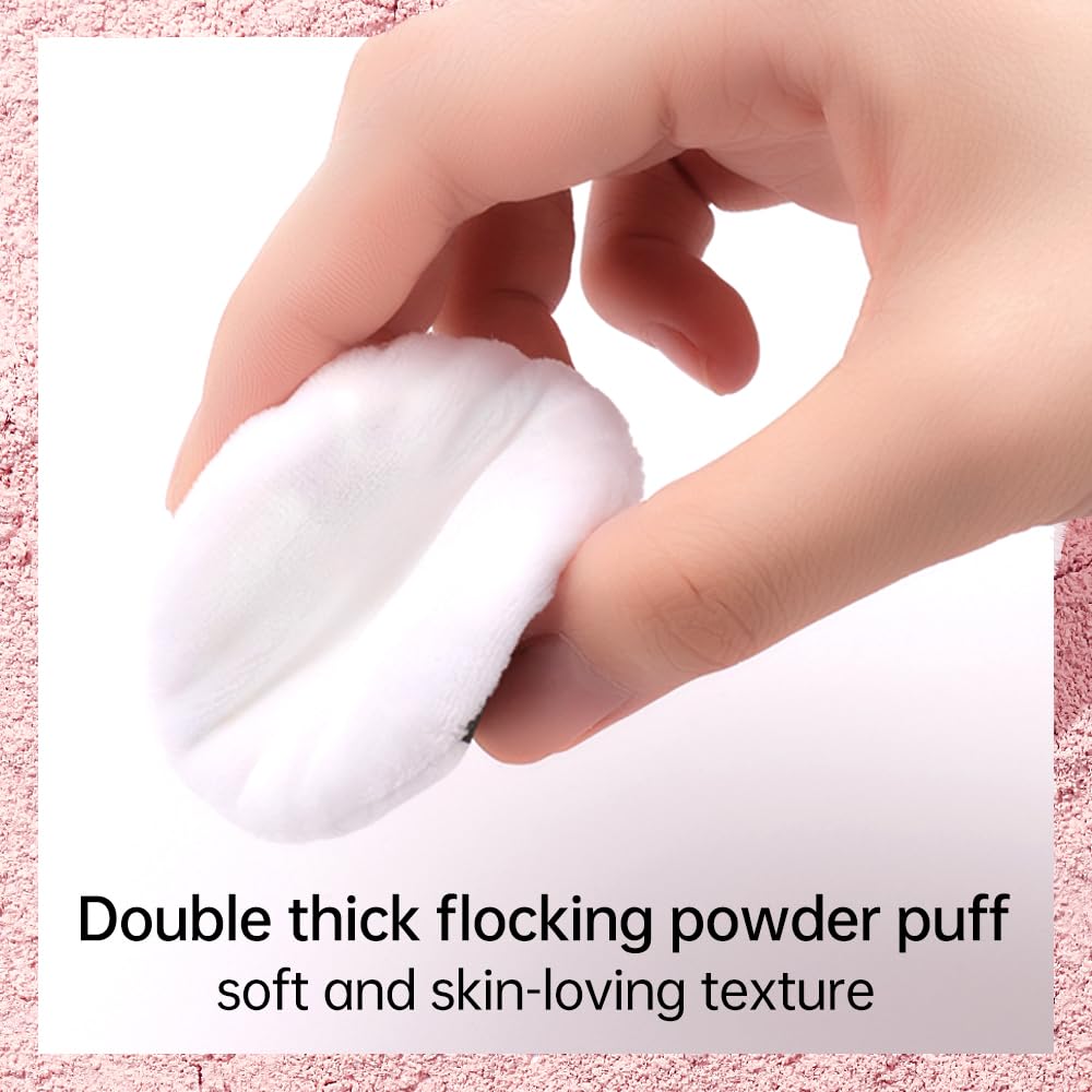 CATKIN Poreless Finish Loose Setting Powder Makeup, Translucent Natural Shimmer Finishing Makeup for All Skin Tones, 3 Colors Even Skin Tone – 0.42 oz Includes Velour Puff