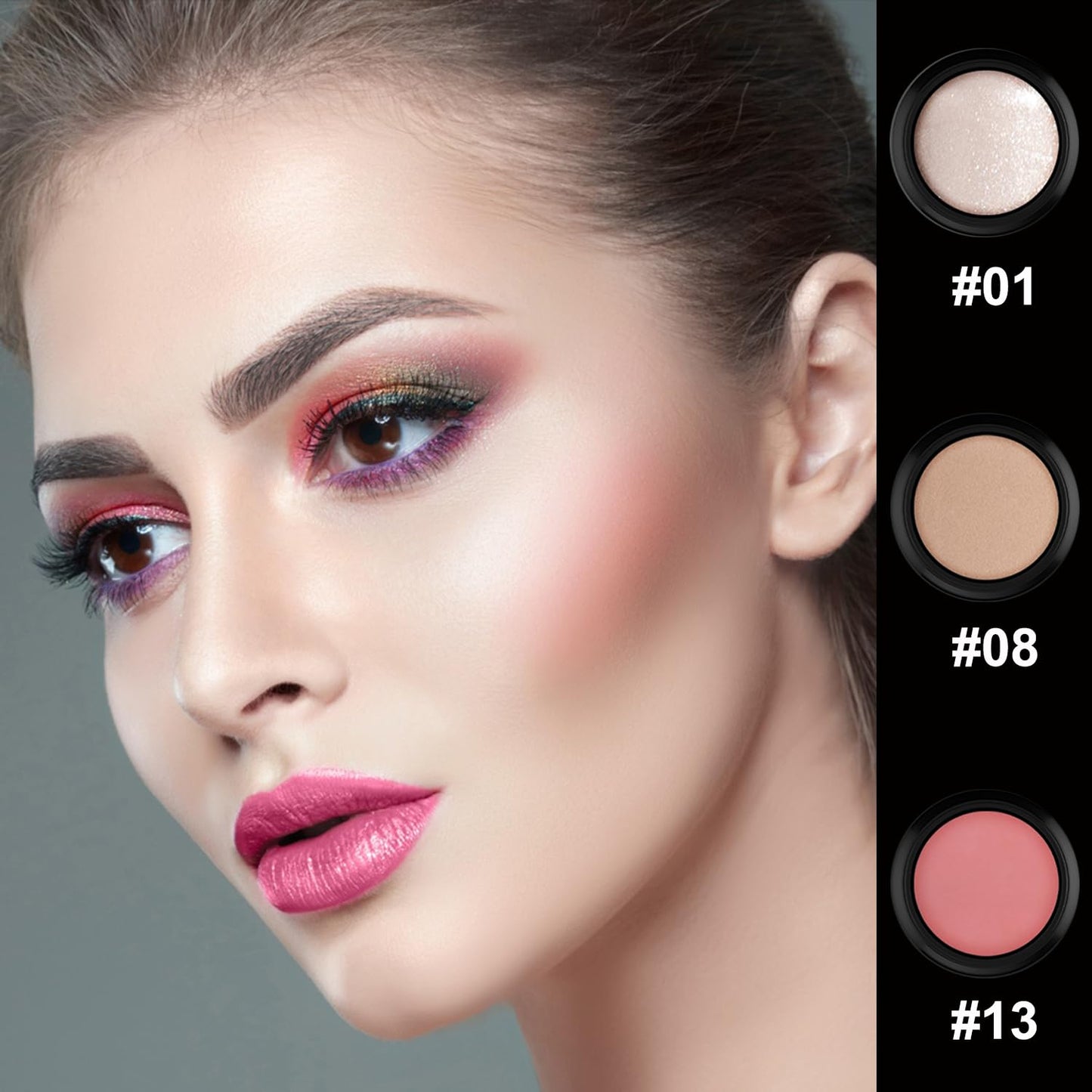 PHOERA Foundation,3 PCS Contour Stick Makeup Kit, Shades with Highlighter Stick, Blush Stick and Bronzer Contour Stick for Sculpt the Cheeks (101+102+ Fair Contour/Porcelain+ Nude+#01,#08,#13)