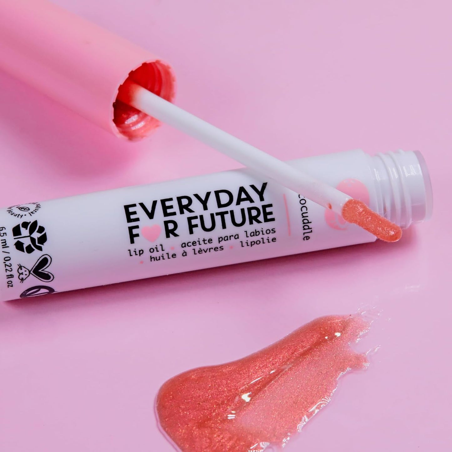 Coconut Lip Oil | Pearl Pink Lip Treatment with Coconut Oil | Moistuizing Lip Oil | Vegan & Cruelty Free Lip Oil | 99% Natural Lip Oil | Coco Loco 5 ml (Pearl Pink)