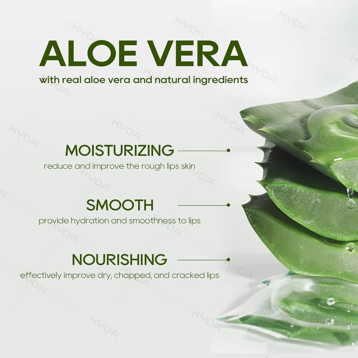 Ownest 5 Pcs Aloe Vera Lip Balm, PH Color Changing Lipstick, Change from Green to Natural Pink, Deep Hydrating Tinted Lip Balm, Daily Lip Moisturizer for Dry Cracked Lips, with Real Aloe Vera