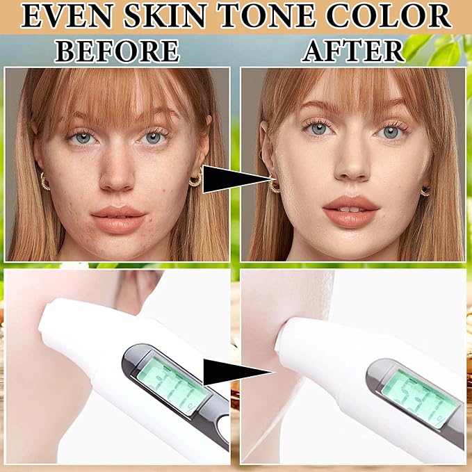 One Step Color Corrector,Natural Isolation Cream,Face Primer Makeup Tricolor Moisturizer,Correcting Primer Concealer Foundation,Setting Powder,Makeup Brushes,Makeup Sponges๏ผ4PCS)