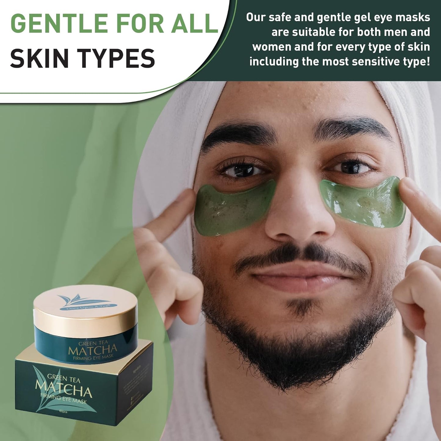 Green Tea Matcha Firming Eye Mask, 30 Pairs Collagen Patches For Fine Lines, Wrinkles, Under Eye Bags & Puffy Eyes Treatment, Face Gel Pads That Reduce The Signs Of Aging