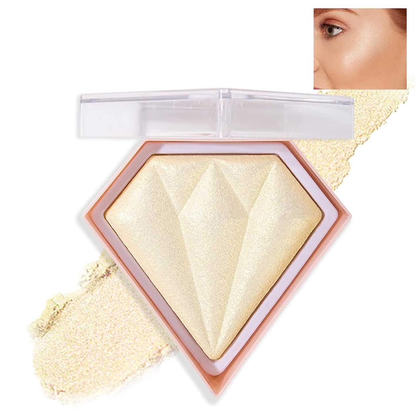 White Highlighter Makeup Palette Face Highlighter Powder Iluminadores De Maquillaje Narutal Shimmer Glitter Highlighter Contour Powder Makeup Palette-02 Quicksand Gold
