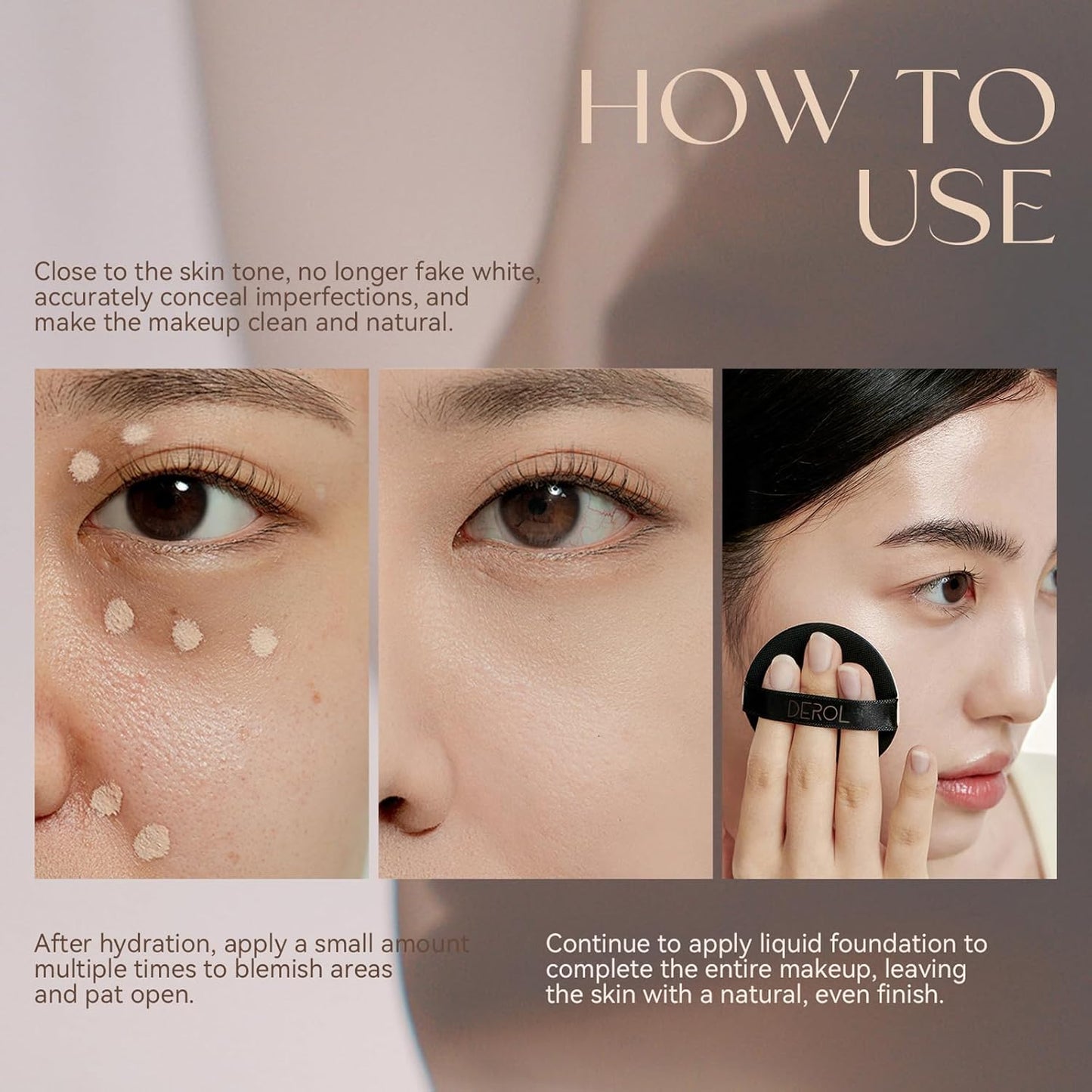 Foundation Makeup,Soft Beige Full Coverage Foundation Makeup(Built-in brush)Vegan & Cruelty-Free-Oil Control Flawless Concealer Cover Facial,Natural Blemish Face Makeup(04#)