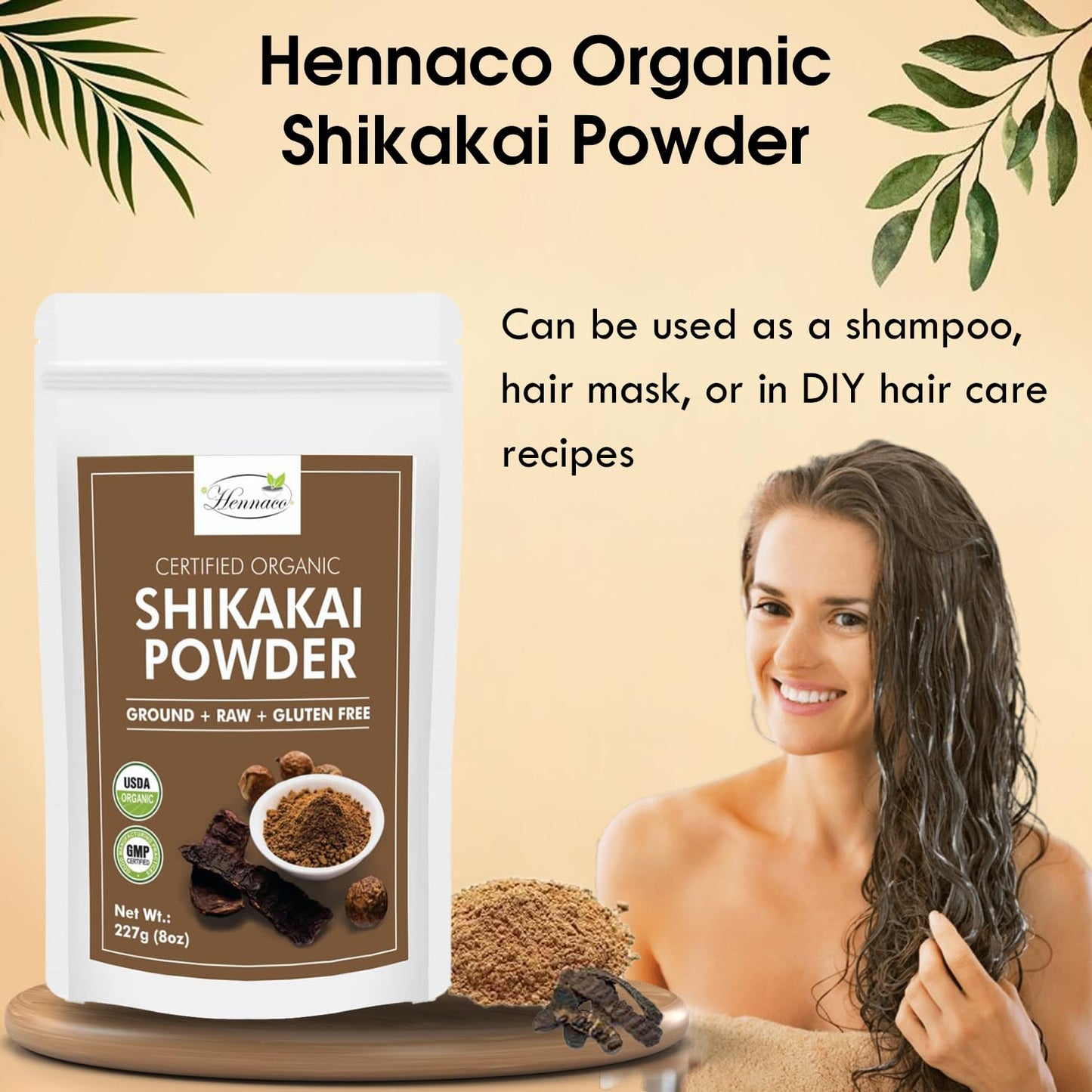 Organic Shikakai Powder| Acacia concinna Powder| Natural Hair Cleansing & Conditioning| Organic Hair Wash Powder| Shikakai Powder for Hair| 227 Grams (8 OZ)