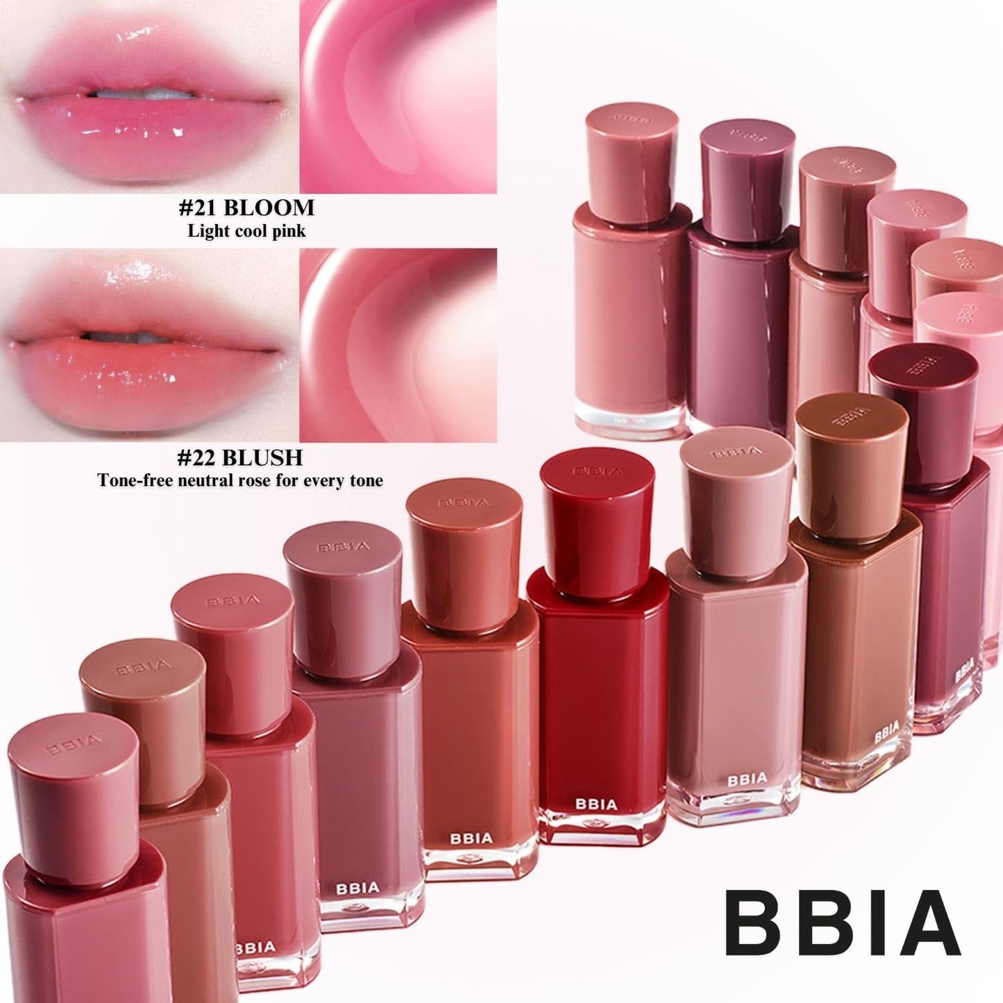 BBIA Glow Tint – Lip Plumping Volumizing Glossy & Glowy Lip Stain Naturally Moisturizing Comfortable Texture Lightweight Long-Lasting Vivid Color Non-Sticky Korean Makeup (16 SUMMER, Pack of 1)