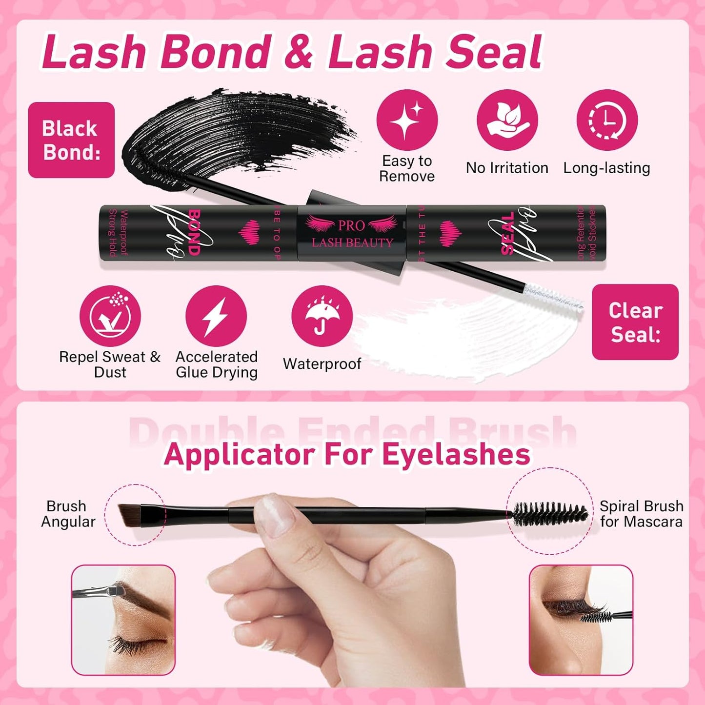 PROLASHBEAUTY Manga Lash Clusters Kit Anime Lash Clusters Volume Fairy Ultra-Thin Band Spike Lashes with Lash Bond and Seal Applictor Remover (Anime,10-16mix)