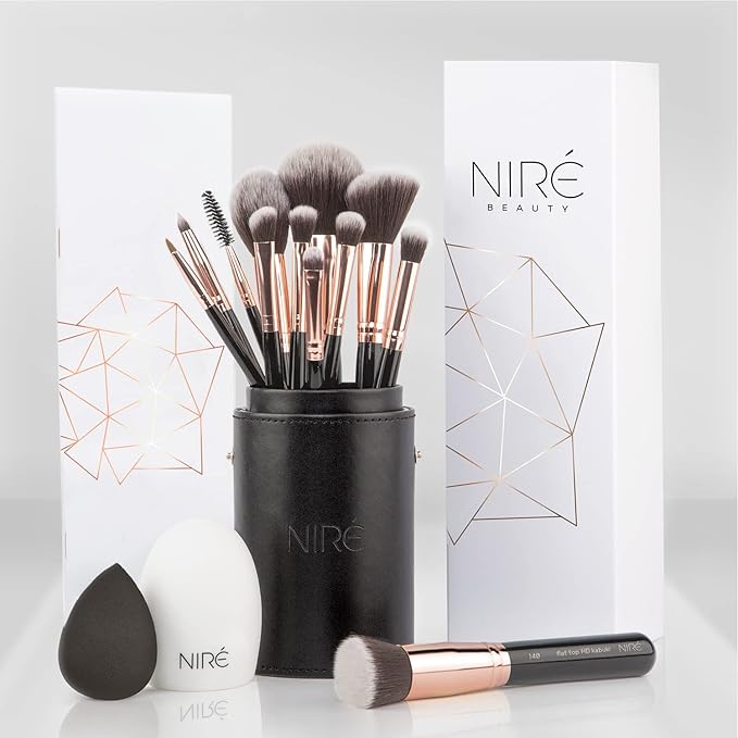 Nirรฉ Beauty Most Loved Artistry and Eye Brush Set - Your Best Selection of Makeup Brushes Great for Professionals and Beginners