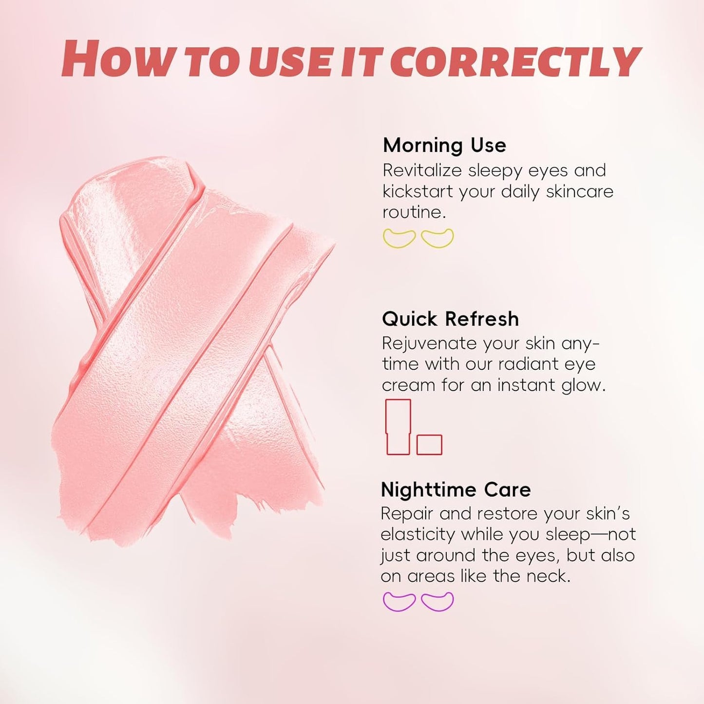 Peunitory Eye Balm Stick,Under Eye Cream Anti-Wrinkle Firming Treatment | Dark Circle Brightener | Hydrating (0.32oz)