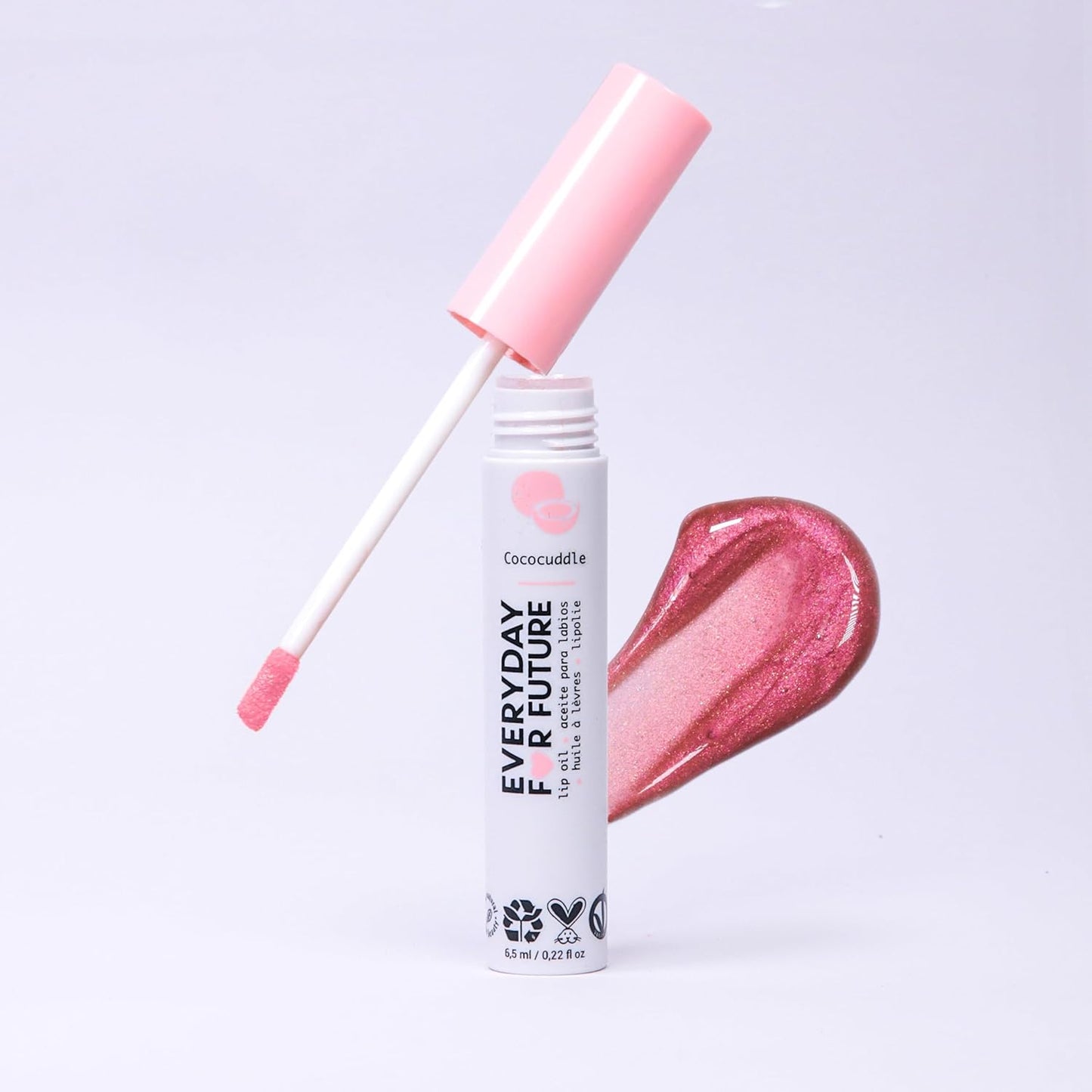 Coconut Lip Oil | Pearl Pink Lip Treatment with Coconut Oil | Moistuizing Lip Oil | Vegan & Cruelty Free Lip Oil | 99% Natural Lip Oil | Coco Loco 5 ml (Pearl Pink)