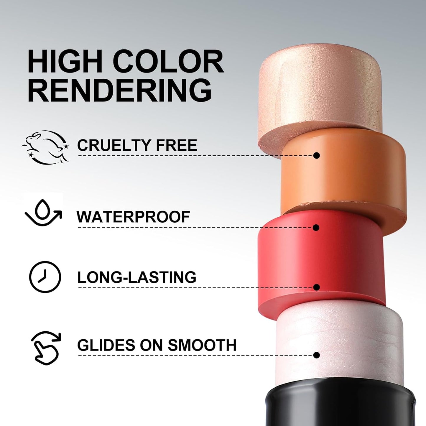 FOCALLURE 3 Pcs Cream Contour Sticks,Shades with Highlighter & Bronzer & Blush,Non-greasy Long-wear Face Contouring Pen,Easy to Sculpt the Face and Create a Lightweight Finishing Makeup,MEDIUM