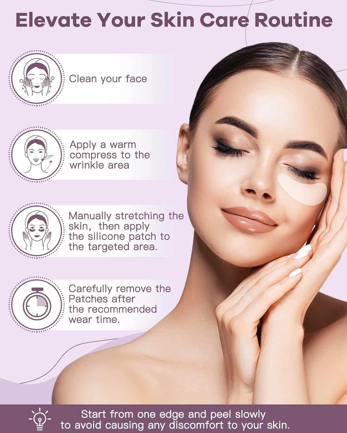 Reusable Anti-Wrinkle Patches, Reusable Silicone Patches Set Eye Patches Wrinkle Patches, Forehead Wrinkle Patches