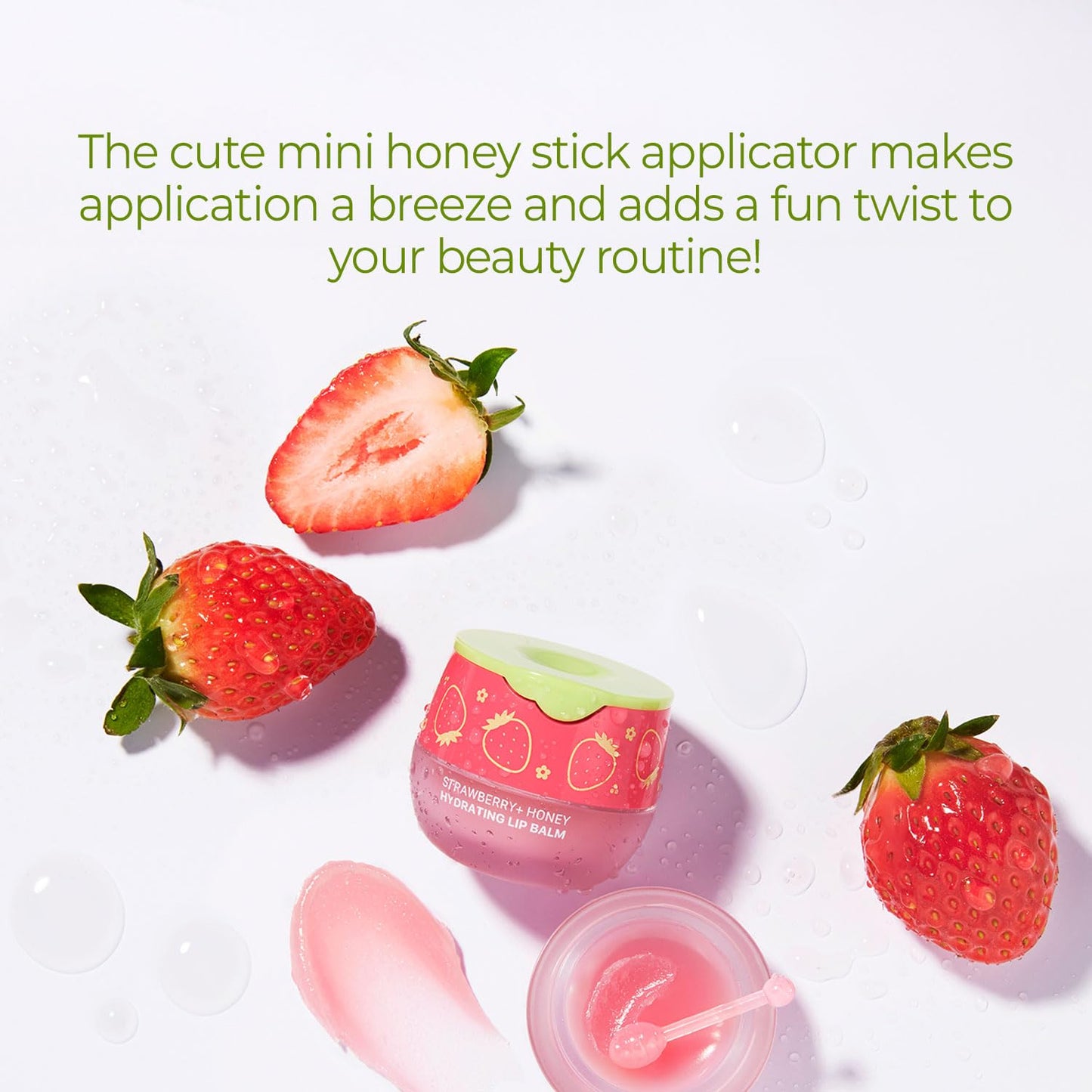 Look At Me Strawberry Honey Moisturizing Lip Balm, Natural Ingredients, Korean Skin Care, Long-Lasting Moisture, Gifts For Women (0.2 fl.oz.)