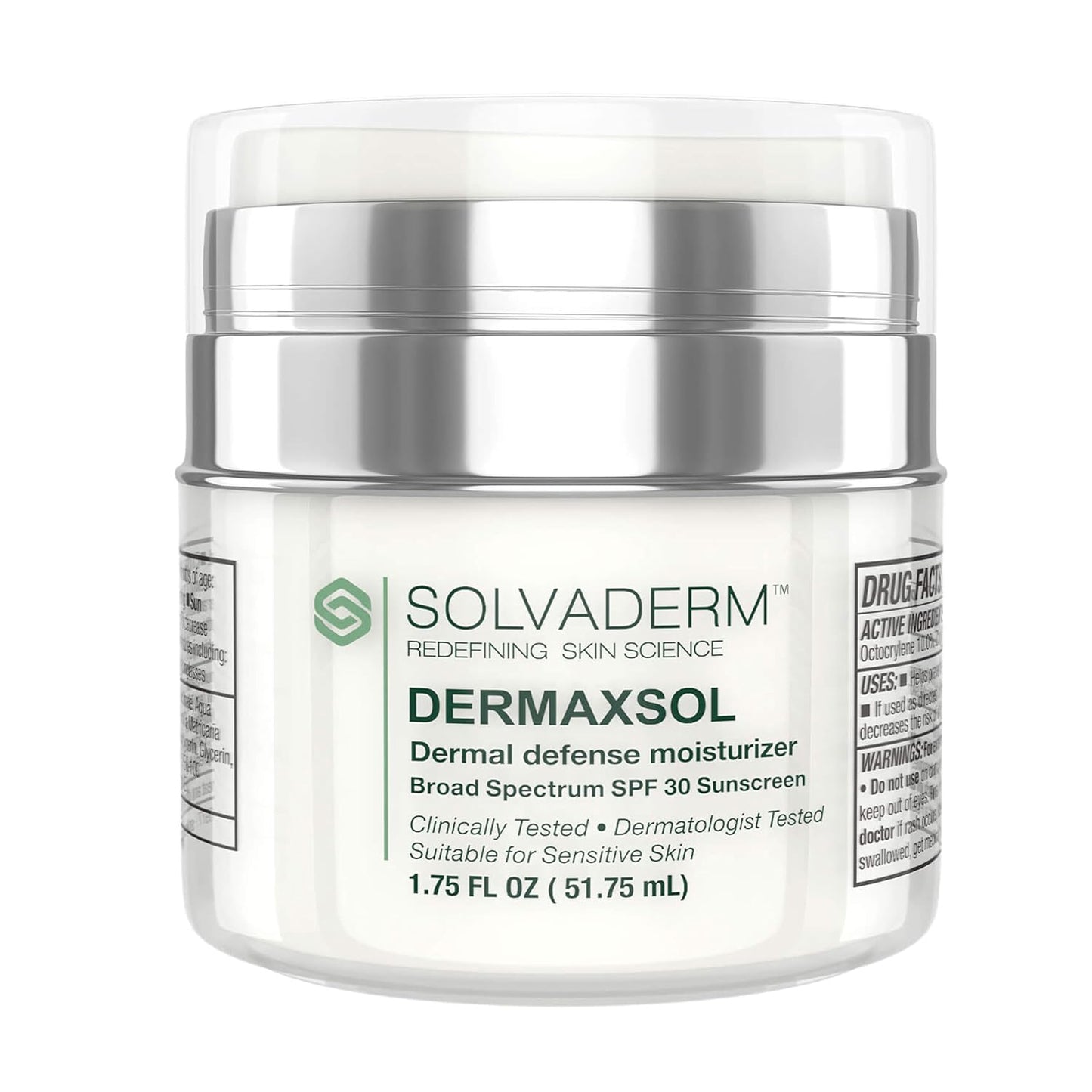 Solvaderm Dermaxsol Daily Moisturizer with Broad Spectrum SPF 30 β Lightweight, Non-Greasy Face Lotion for Hydration & Sun Protection β For All Skin Types β Dermatologist Formulated & Approved