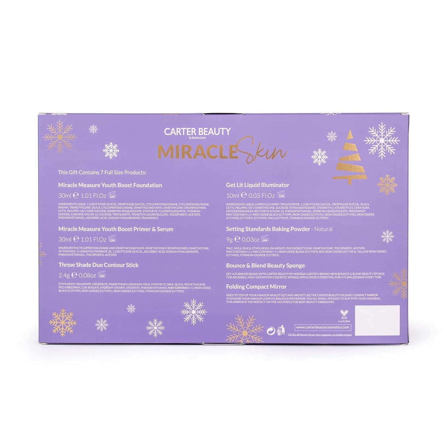 Carter Beauty Miracle Skin Set - Shortbread for Women 7 Pc