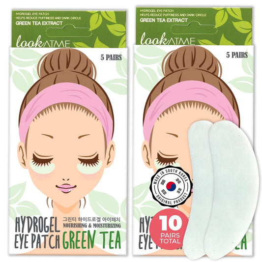 Look At Me Under Eye Patches (10 Pairs). Korean Skin Care Green Tea Hydrogel Eye Patch/Eye Pads. Dark Circle Remover and Collagen Eye Mask for Puffy Eyes. Gel Under Eye Brightener/Eye Depuffer
